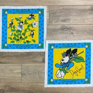 Vintage‎ Petal Pets Dog Wood Fabric